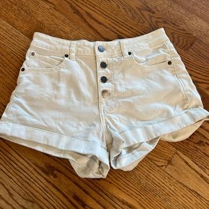 White volcom shorts